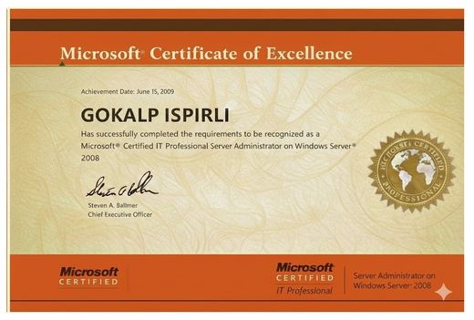 Microsoft Certified IT Professional (MCITP) — Server Administrator, Windows Server 2008